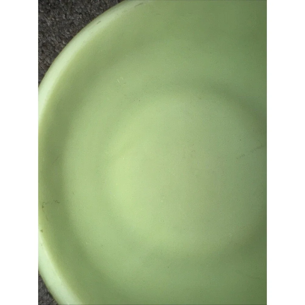Vintage Fenton Glass Hobnail Bowl Satin Green Yellow Dish Stamped 5.5”